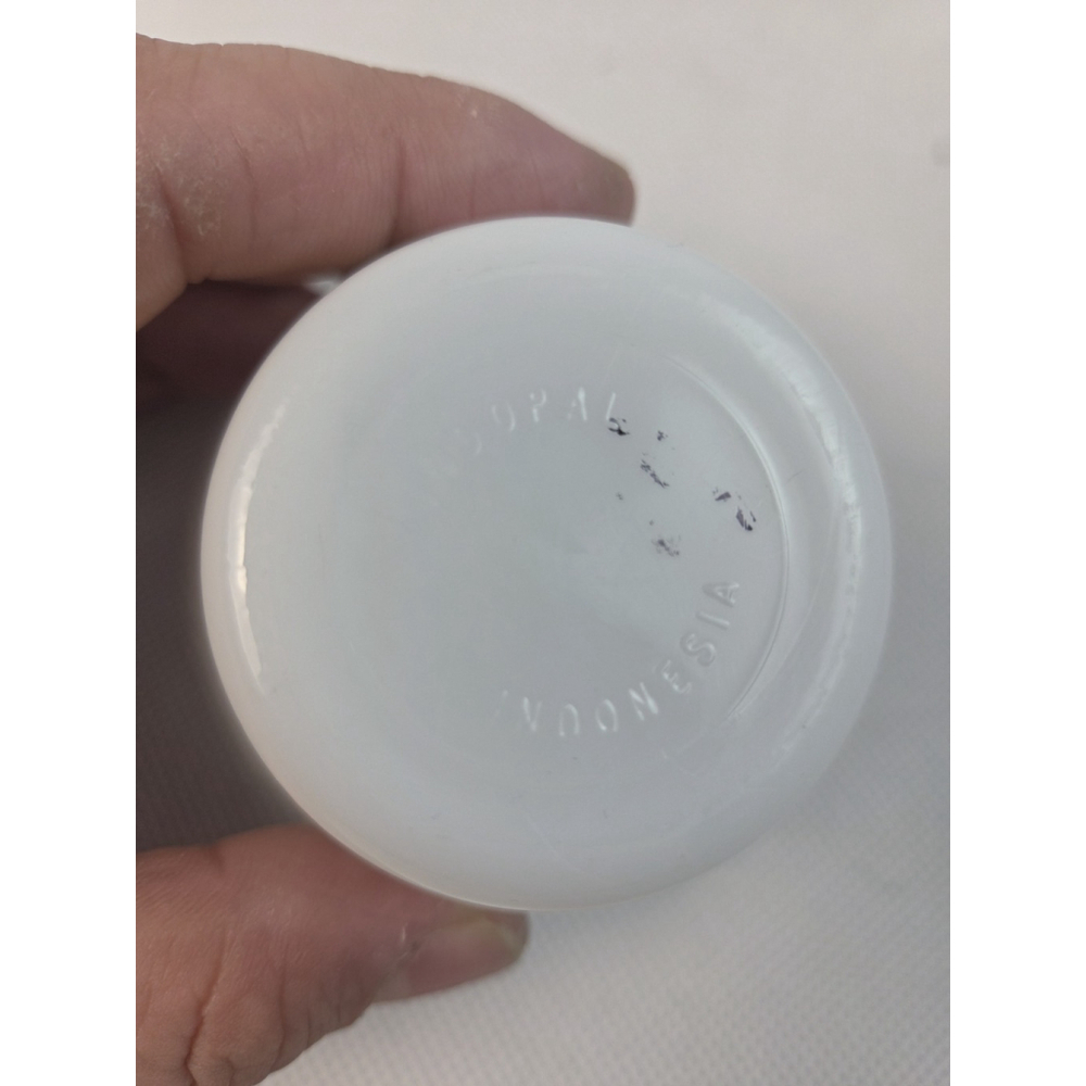 Lot of 2 Indopal Floral Milk Glass Custard Bowls No Lids Made in Indonesia - Picture 5 of 5